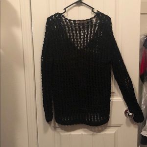Black knit sweater